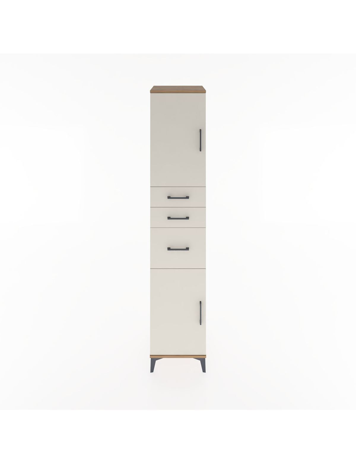 Hyperion Dolap 3 Raflı 3 Çekmeceli 2 Kapaklı 44x44x221 Çam-Aytaşı