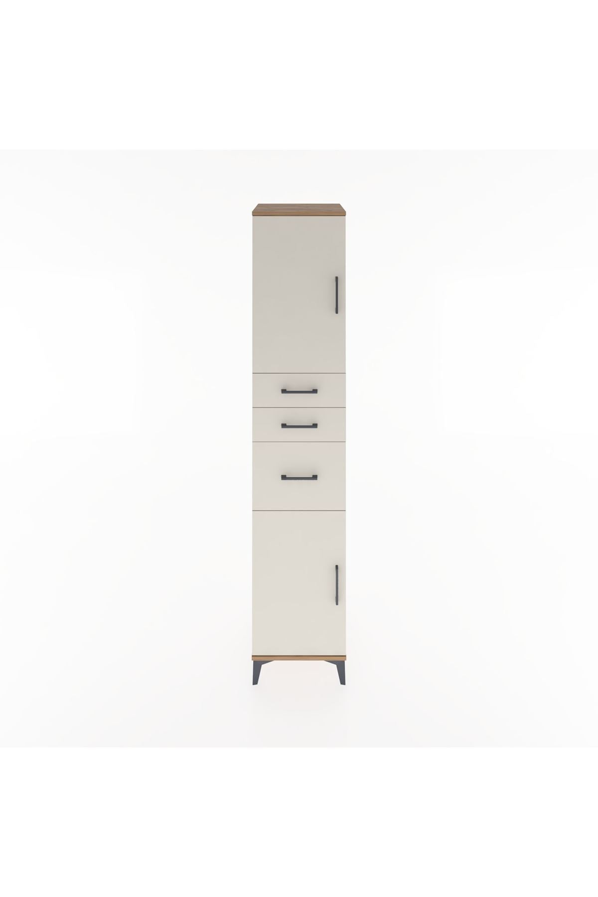 Hyperion Dolap 3 Raflı 3 Çekmeceli 2 Kapaklı 44x44x221 Çam-Aytaşı