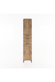 Hyperion Dolap 3 Raflı 3 Çekmeceli 2 Kapaklı 44x44x221 Çam-Çam