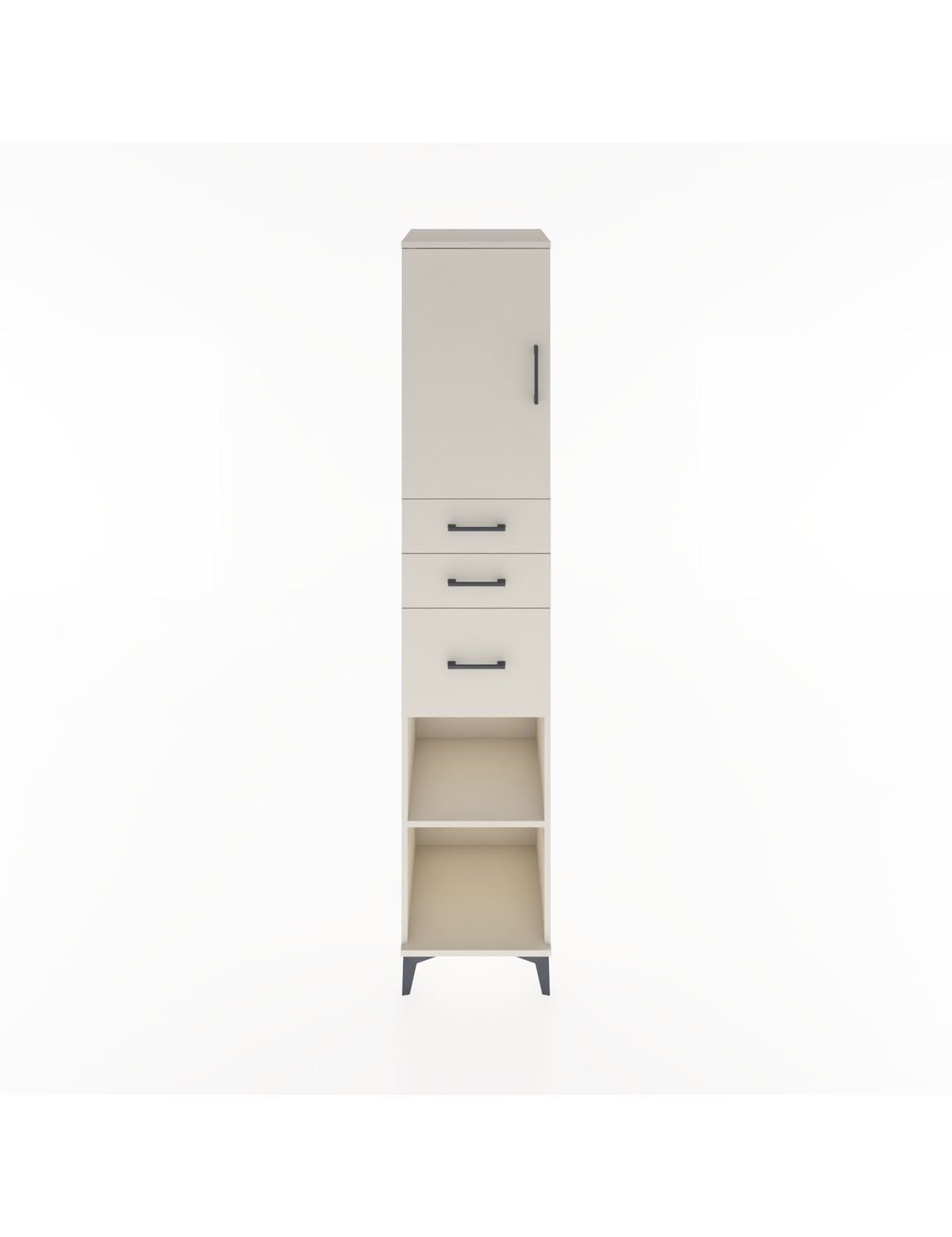 Hyperion Dolap 3 Raflı 3 Çekmeceli Tek Kapaklı 44x44x221 Aytaşı-Aytaşı