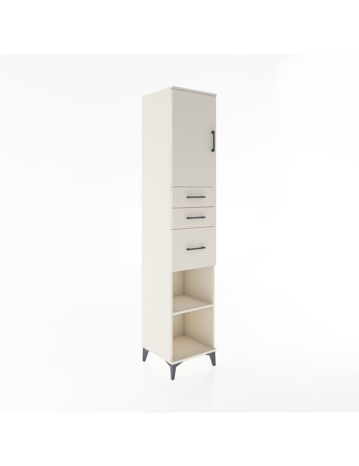 Hyperion Dolap 3 Raflı 3 Çekmeceli Tek Kapaklı 44x44x221 Aytaşı-Aytaşı