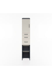 Hyperion Dolap 3 Raflı 3 Çekmeceli Tek Kapaklı 44x44x221 Antrasit-Aytaşı