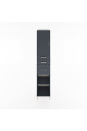 Hyperion Dolap 3 Raflı 3 Çekmeceli Tek Kapaklı 44x44x221 Antrasit-Antrasit