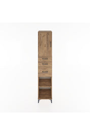 Hyperion Dolap 3 Raflı 3 Çekmeceli Tek Kapaklı 44x44x221 Çam-Çam