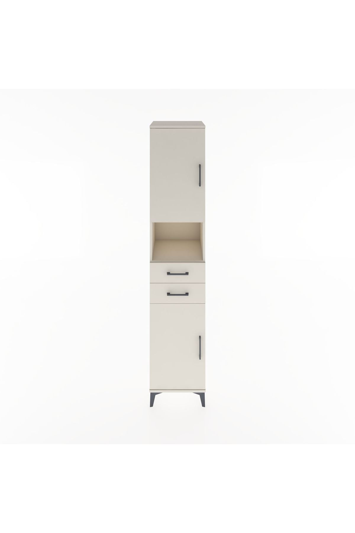 Hyperion Dolap 4 Raflı 2 Çekmeceli 2 Kapaklı 44x44x221 Aytaşı-Aytaşı