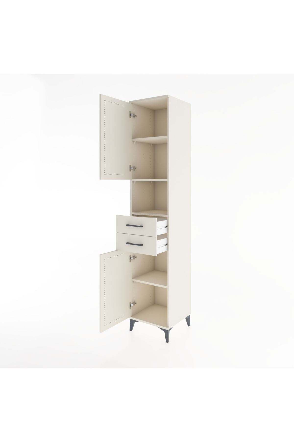 Hyperion Dolap 4 Raflı 2 Çekmeceli 2 Kapaklı 44x44x221 Aytaşı-Aytaşı