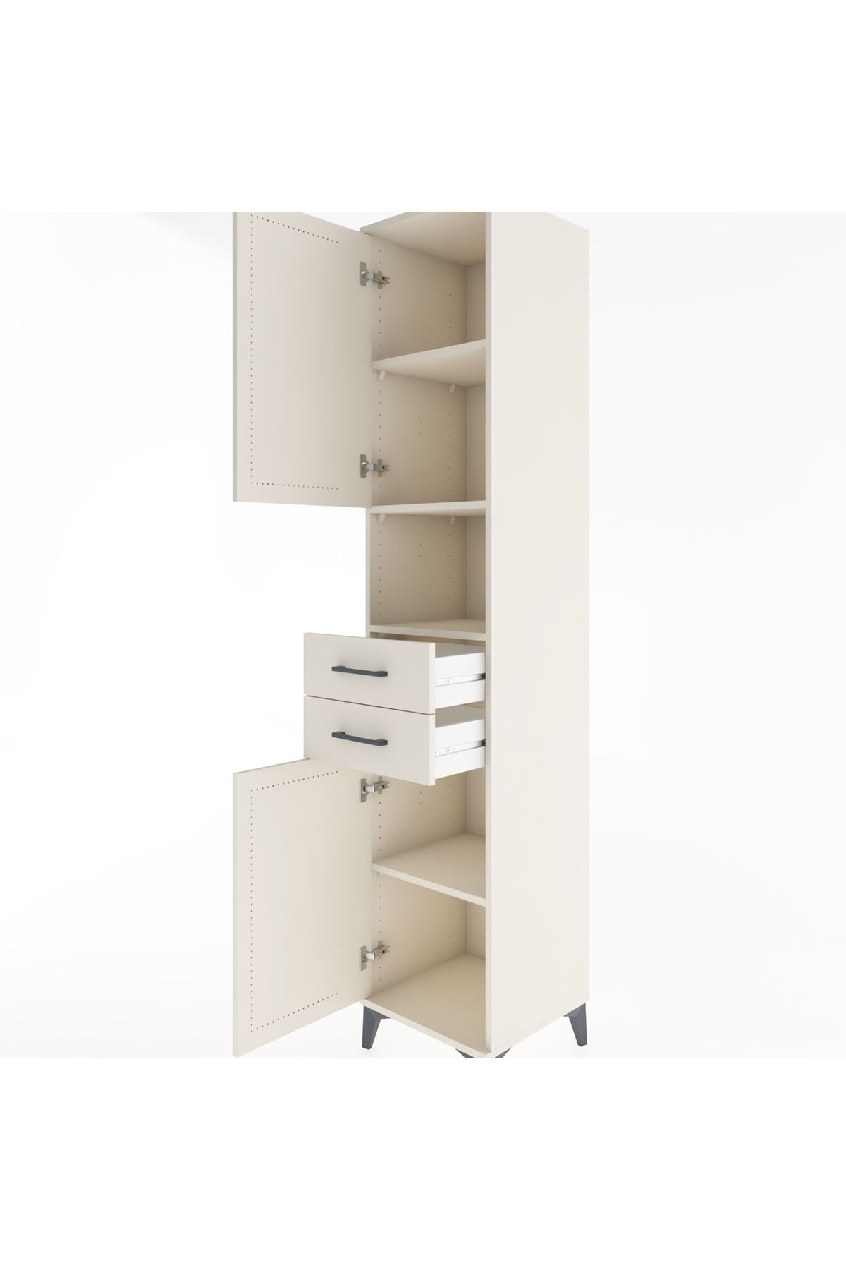 Hyperion Dolap 4 Raflı 2 Çekmeceli 2 Kapaklı 44x44x221 Aytaşı-Aytaşı