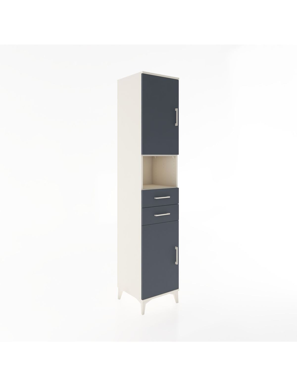 Hyperion Dolap 4 Raflı 2 Çekmeceli 2 Kapaklı 44x44x221 Aytaşı-Antrasit