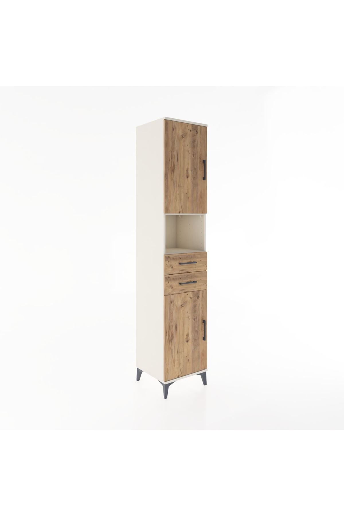 Hyperion Dolap 4 Raflı 2 Çekmeceli 2 Kapaklı 44x44x221 Aytaşı-Çam
