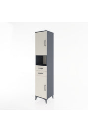 Hyperion Dolap 4 Raflı 2 Çekmeceli 2 Kapaklı 44x44x221 Antrasit-Aytaşı