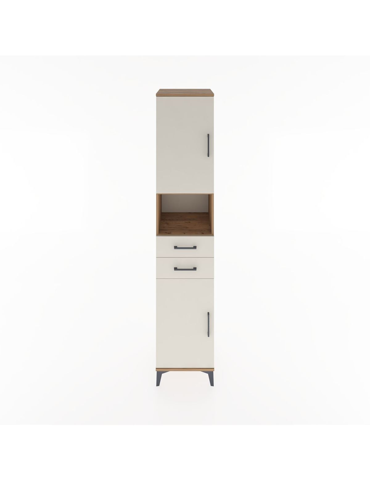 Hyperion Dolap 4 Raflı 2 Çekmeceli 2 Kapaklı 44x44x221 Çam-Aytaşı