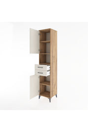 Hyperion Dolap 4 Raflı 2 Çekmeceli 2 Kapaklı 44x44x221 Çam-Aytaşı
