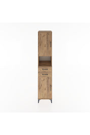 Hyperion Dolap 4 Raflı 2 Çekmeceli 2 Kapaklı 44x44x221 Çam-Çam