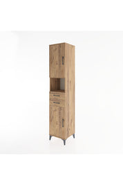 Hyperion Dolap 4 Raflı 2 Çekmeceli 2 Kapaklı 44x44x221 Çam-Çam