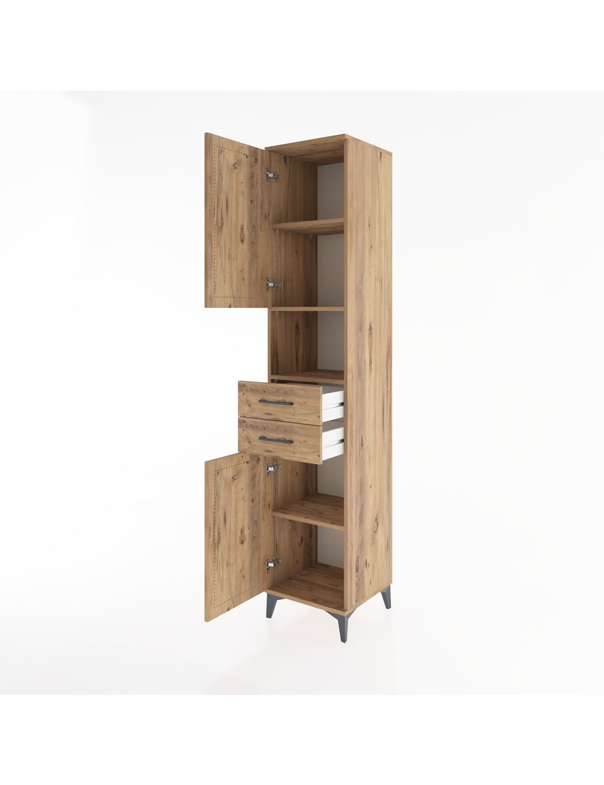 Hyperion Dolap 4 Raflı 2 Çekmeceli 2 Kapaklı 44x44x221 - S61M233V9B