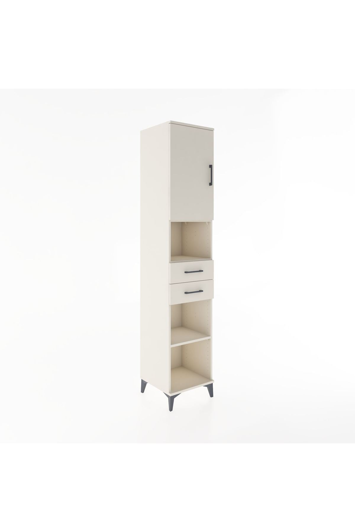 Hyperion Dolap 4 Raflı 2 Çekmeceli Tek Kapaklı 44x44x221 - S61M234V1B