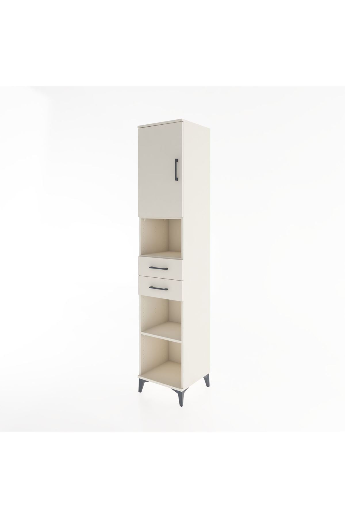 Hyperion Dolap 4 Raflı 2 Çekmeceli Tek Kapaklı 44x44x221 - S61M234V1B