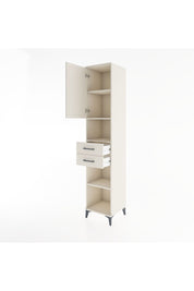 Hyperion Dolap 4 Raflı 2 Çekmeceli Tek Kapaklı 44x44x221 - S61M234V1B