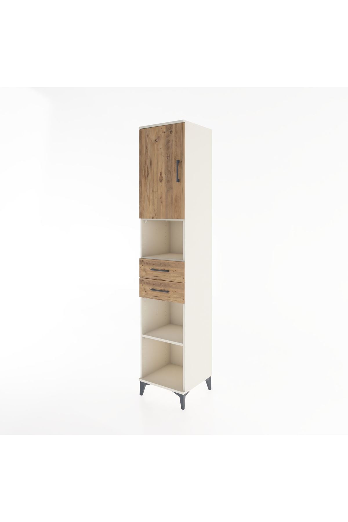 Hyperion Dolap 4 Raflı 2 Çekmeceli Tek Kapaklı 44x44x221 - S61M234V3B