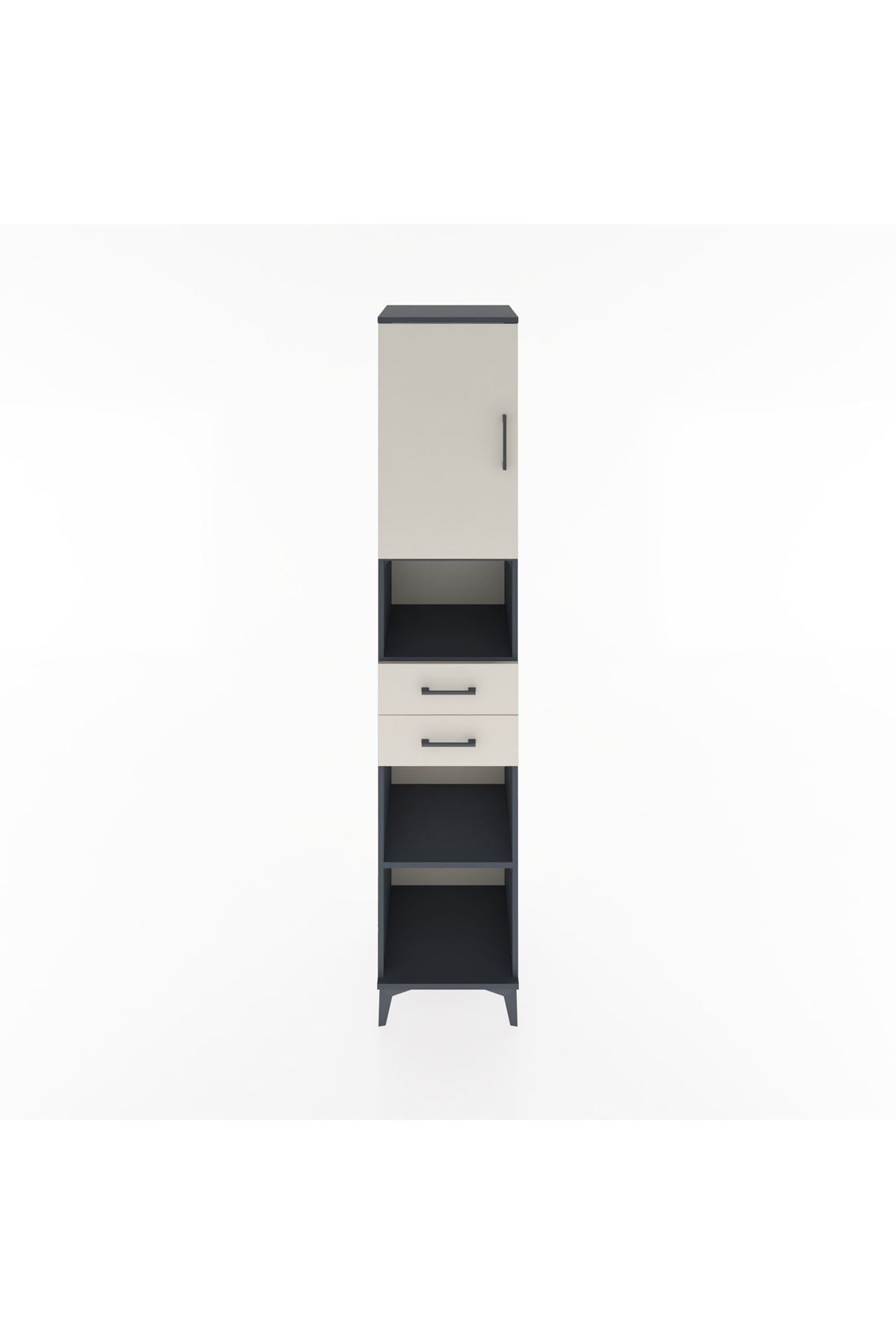 Hyperion Dolap 4 Raflı 2 Çekmeceli Tek Kapaklı 44x44x221 - S61M234V4B