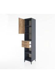 Hyperion Dolap 4 Raflı 2 Çekmeceli Tek Kapaklı 44x44x221 - S61M234V6B