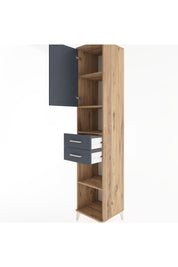 Hyperion Dolap 4 Raflı 2 Çekmeceli Tek Kapaklı 44x44x221 - S61M234V8B