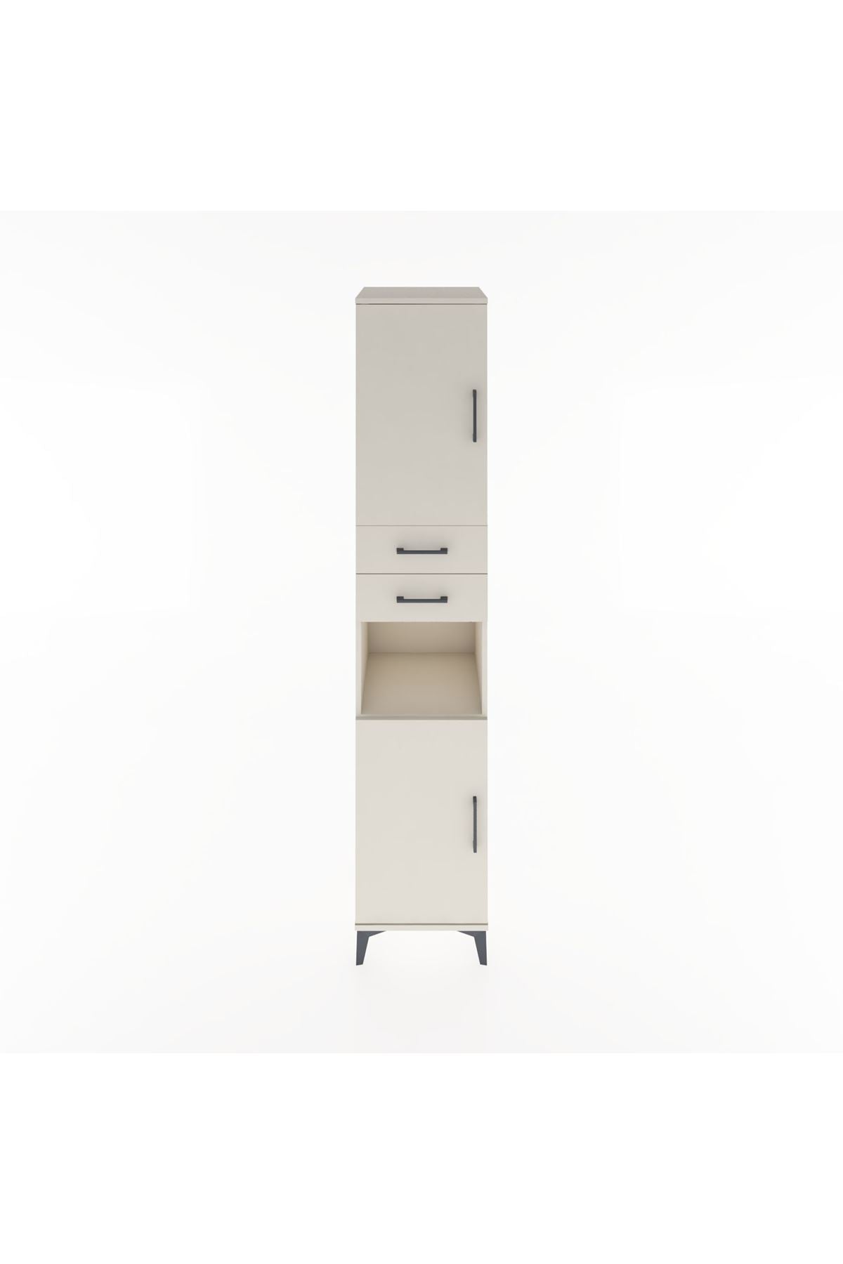 Hyperion Dolap 4 Raflı 2 Çekmeceli 2 Kapaklı 44x44x221 Aytaşı-Aytaşı