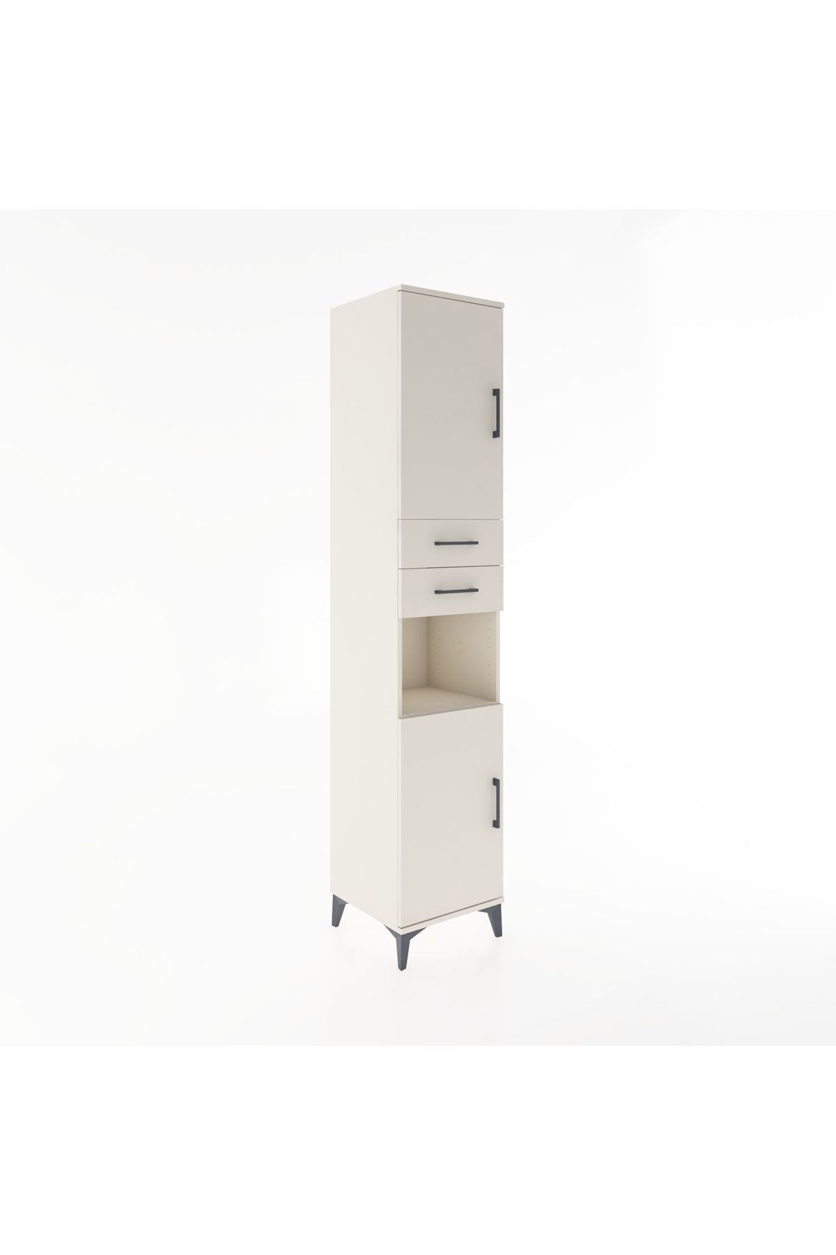 Hyperion Dolap 4 Raflı 2 Çekmeceli 2 Kapaklı 44x44x221 Aytaşı-Aytaşı