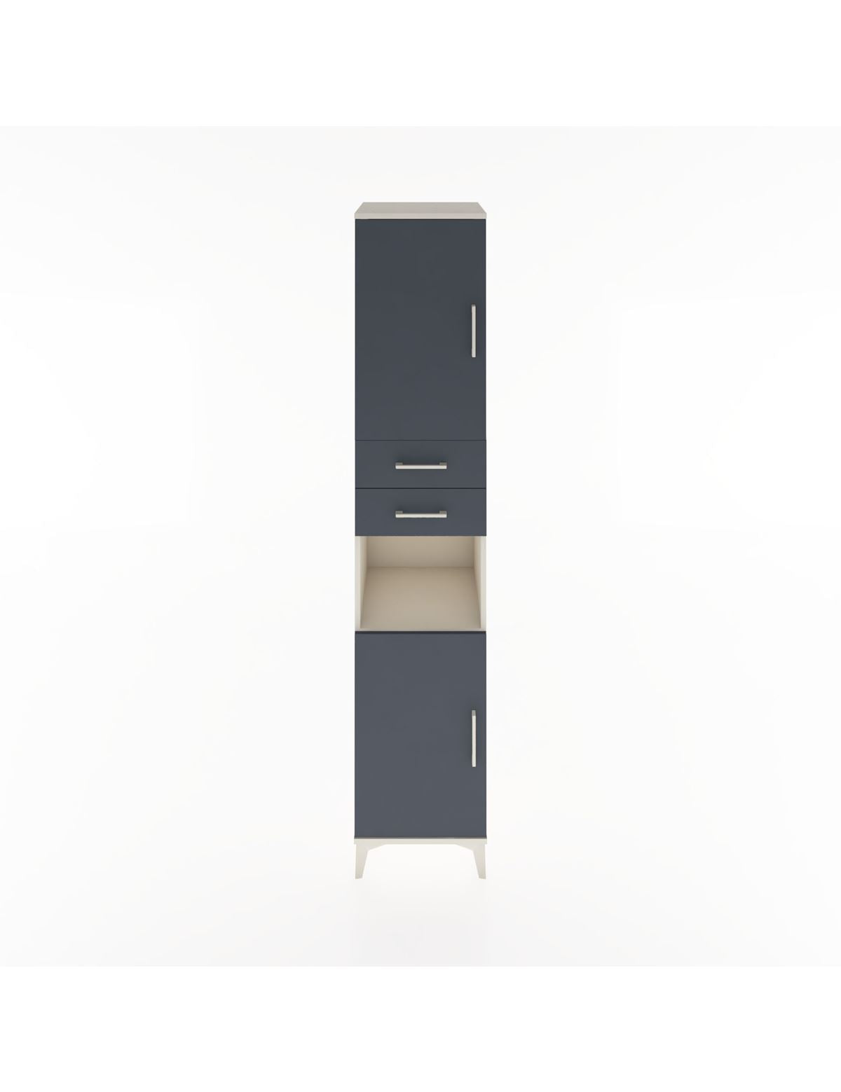 Hyperion Dolap 4 Raflı 2 Çekmeceli 2 Kapaklı 44x44x221 Aytaşı-Antrasit