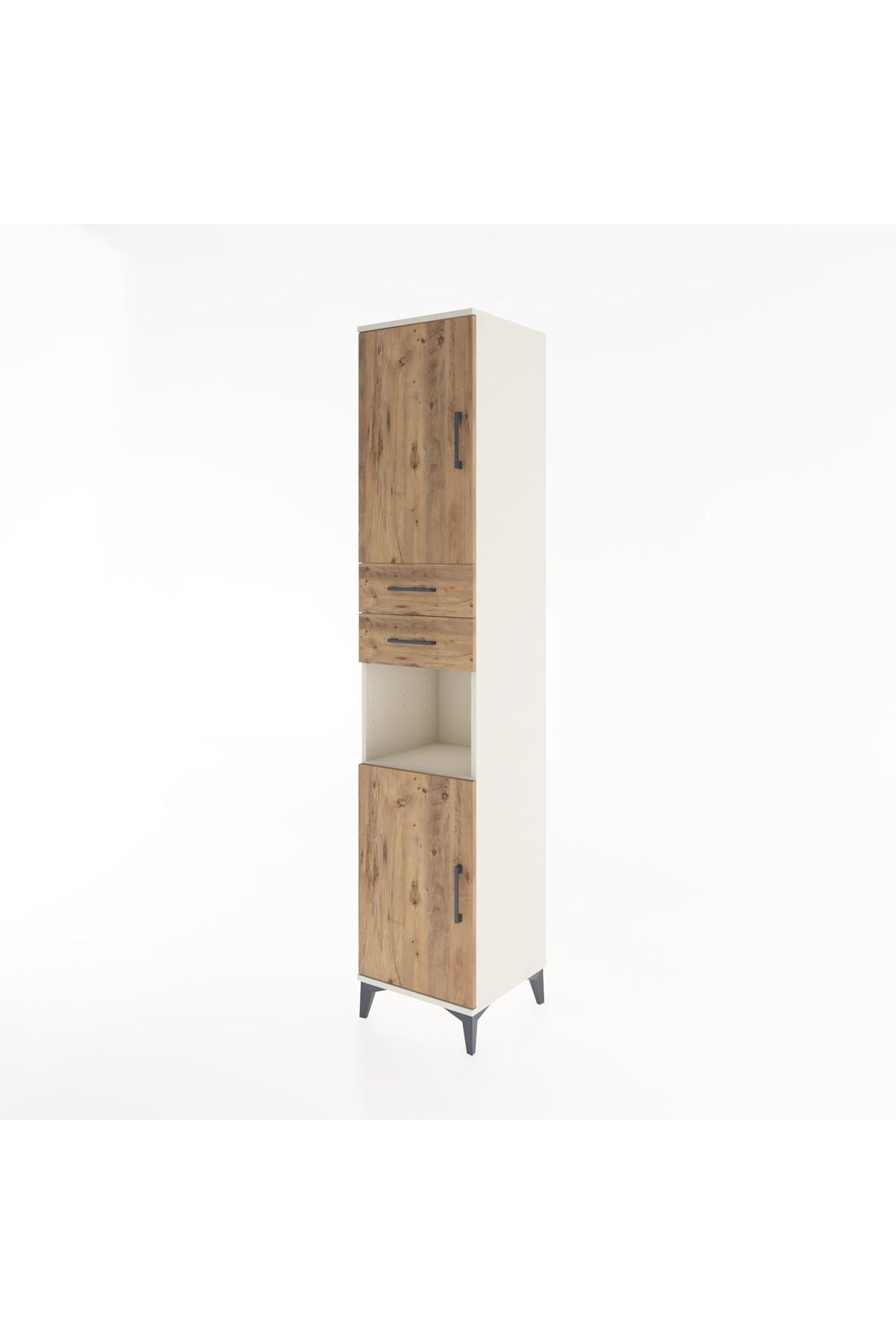 Hyperion Dolap 4 Raflı 2 Çekmeceli 2 Kapaklı 44x44x221 Aytaşı-Çam