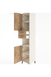Hyperion Dolap 4 Raflı 2 Çekmeceli 2 Kapaklı 44x44x221 Aytaşı-Çam