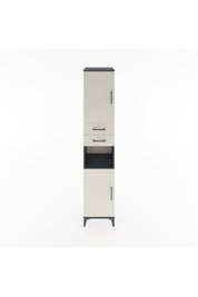 Hyperion Dolap 4 Raflı 2 Çekmeceli 2 Kapaklı 44x44x221 Antrasit-Aytaşı