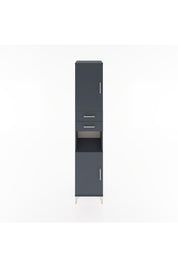 Hyperion Dolap 4 Raflı 2 Çekmeceli 2 Kapaklı 44x44x221 Antrasit-Antrasit