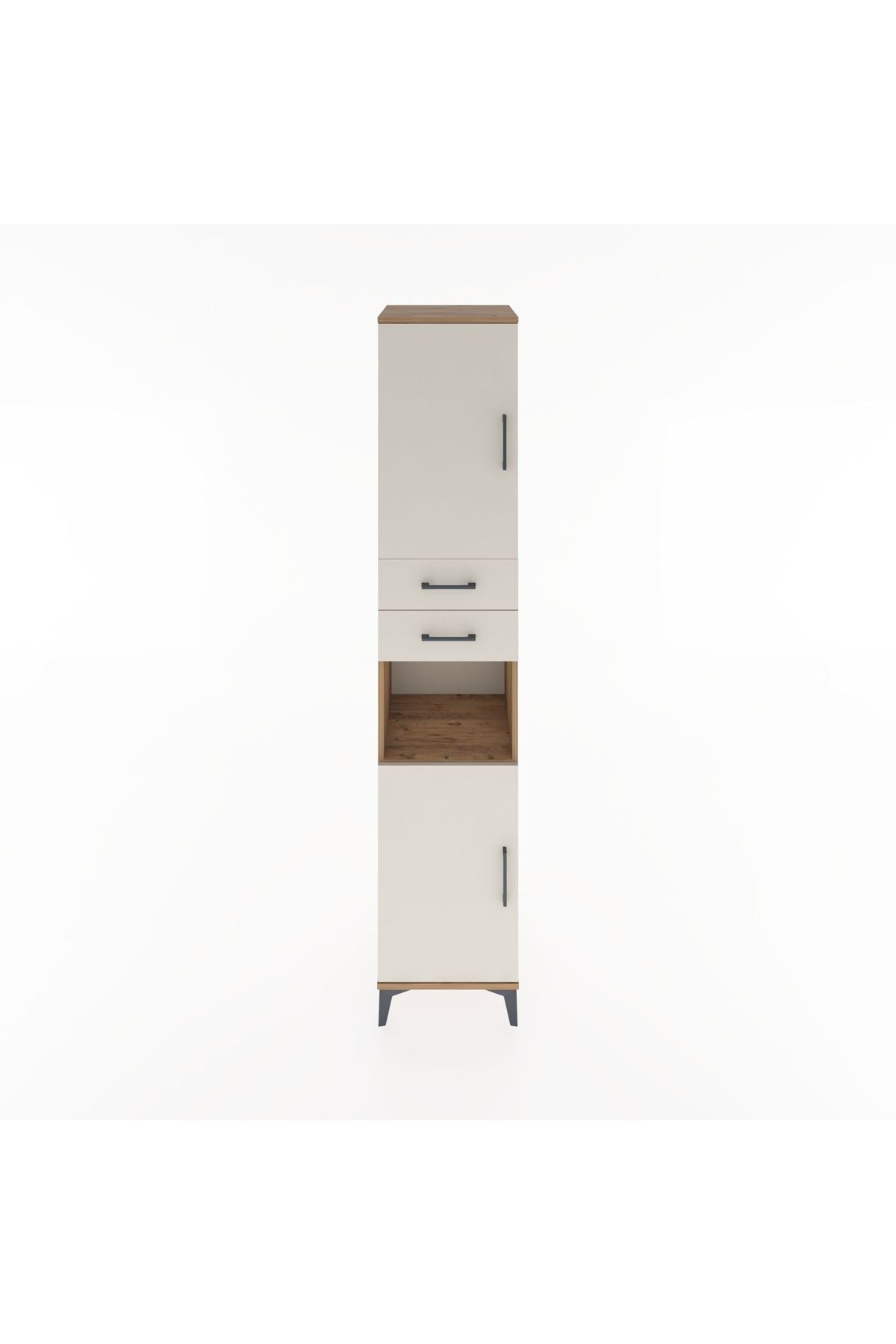 Hyperion Dolap 4 Raflı 2 Çekmeceli 2 Kapaklı 44x44x221 Çam-Aytaşı