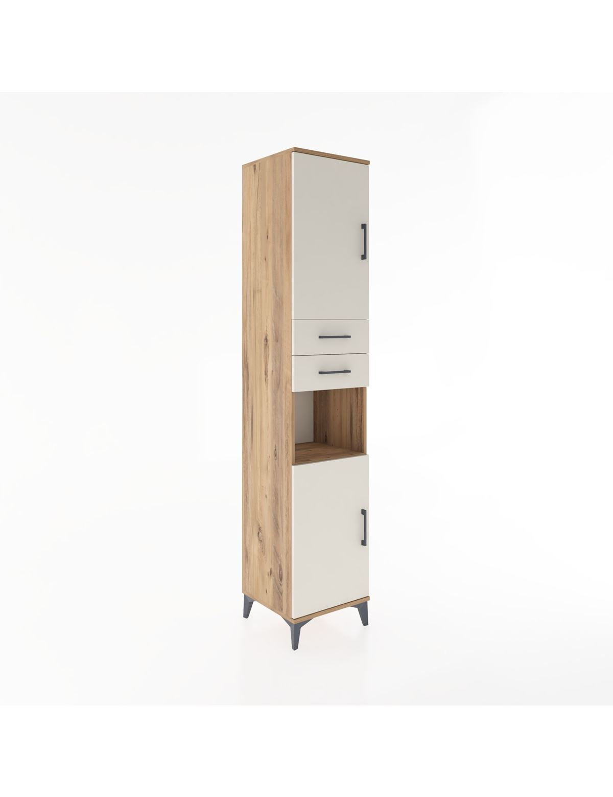 Hyperion Dolap 4 Raflı 2 Çekmeceli 2 Kapaklı 44x44x221 Çam-Aytaşı