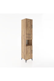 Hyperion Dolap 4 Raflı 2 Çekmeceli 2 Kapaklı 44x44x221 Çam-Çam