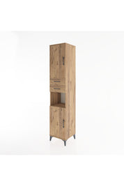 Hyperion Dolap 4 Raflı 2 Çekmeceli 2 Kapaklı 44x44x221 Çam-Çam