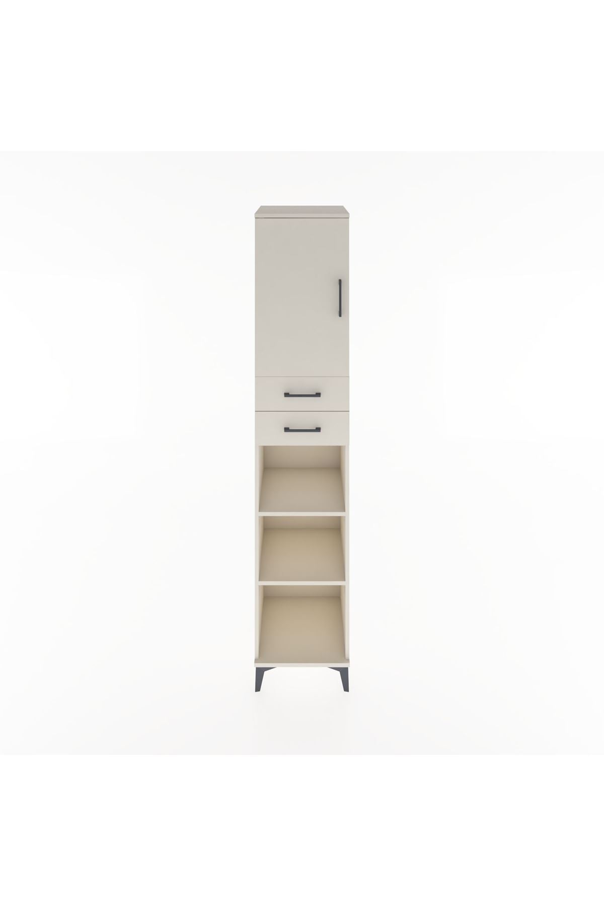 Hyperion Dolap 4 Raflı 2 Çekmeceli Tek Kapaklı 44x44x221 - S61M237V1B