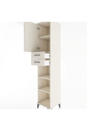 Hyperion Dolap 4 Raflı 2 Çekmeceli Tek Kapaklı 44x44x221 - S61M237V1B