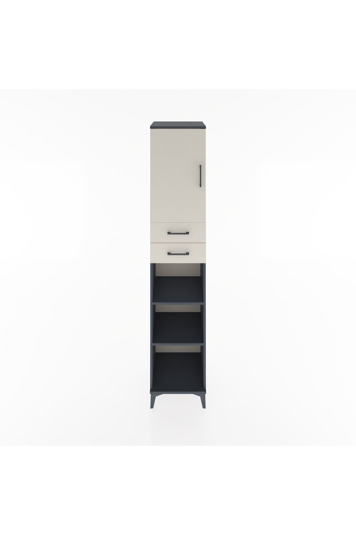 Hyperion Dolap 4 Raflı 2 Çekmeceli Tek Kapaklı 44x44x221 - S61M237V4B