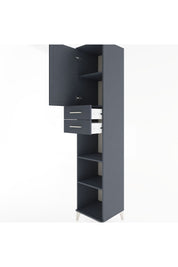 Hyperion Dolap 4 Raflı 2 Çekmeceli Tek Kapaklı 44x44x221 - S61M237V5B