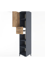 Hyperion Dolap 4 Raflı 2 Çekmeceli Tek Kapaklı 44x44x221 - S61M237V6B