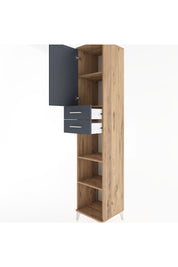 Hyperion Dolap 4 Raflı 2 Çekmeceli Tek Kapaklı 44x44x221 - S61M237V8B