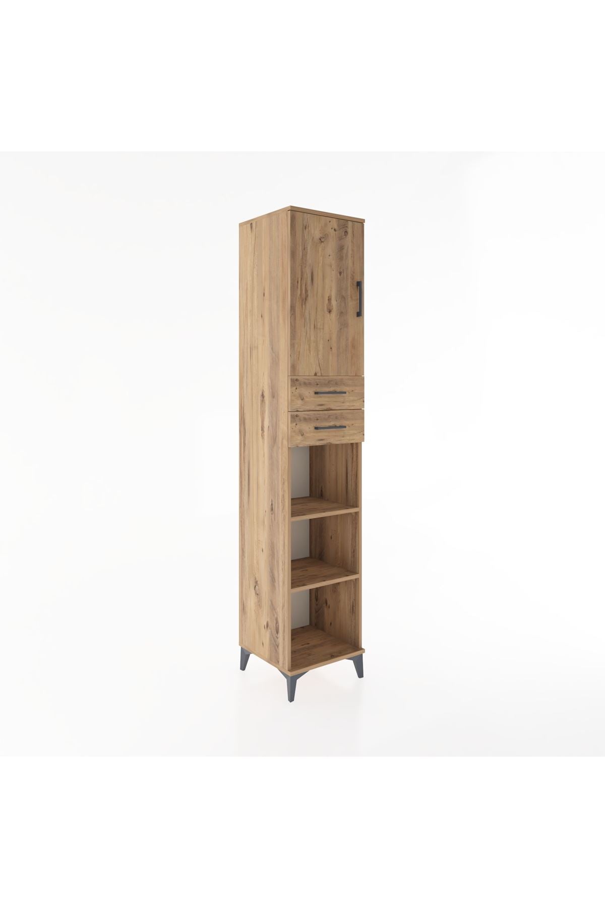 Hyperion Dolap 4 Raflı 2 Çekmeceli Tek Kapaklı 44x44x221 - S61M237V9B