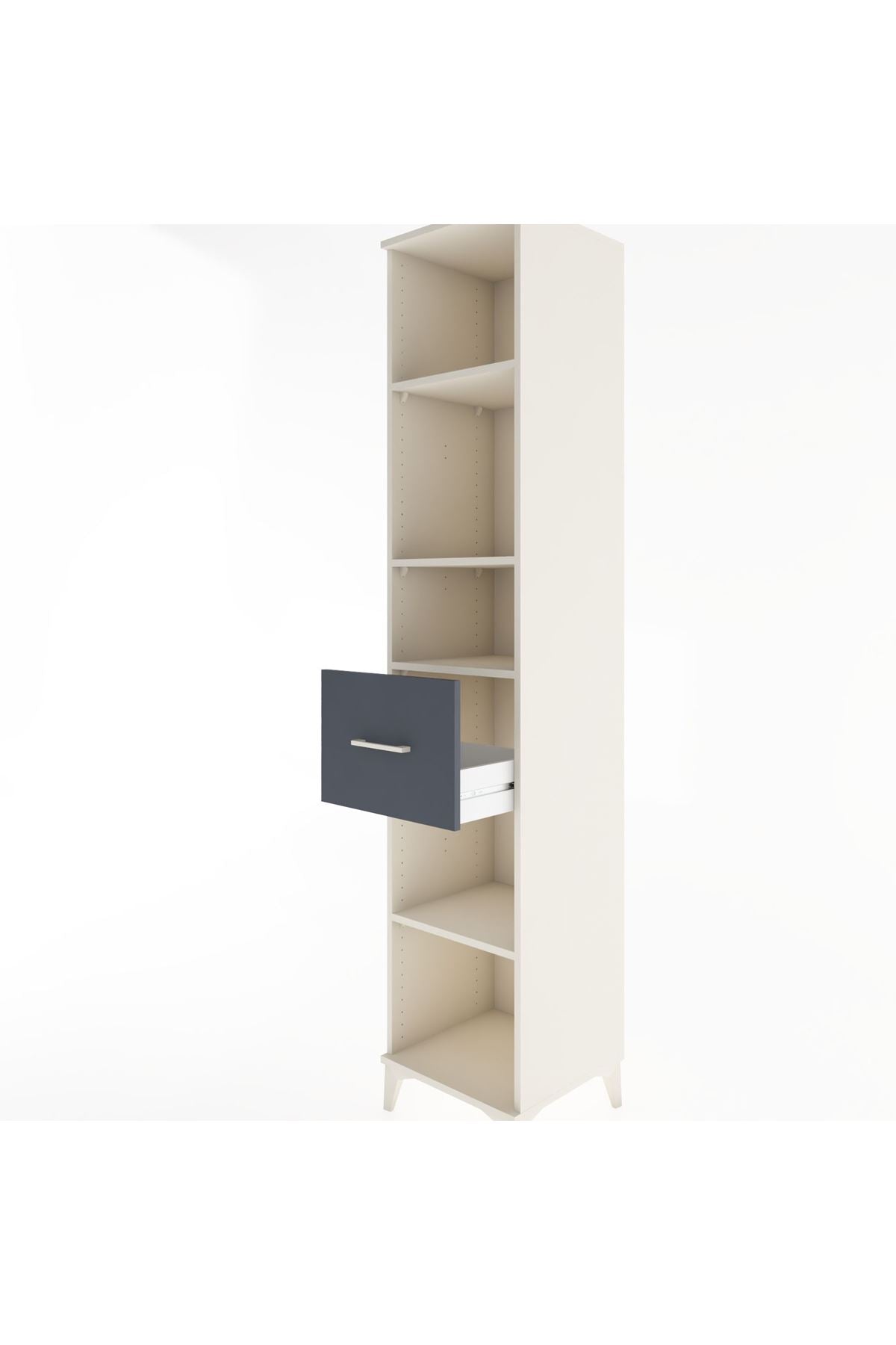 Hyperion Dolap 4 Raflı Tek Çekmeceli 44x44x221 - S61M240V2B