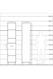 Hyperion Dolap 4 Raflı Tek Çekmeceli 44x44x221 - S61M240V7B
