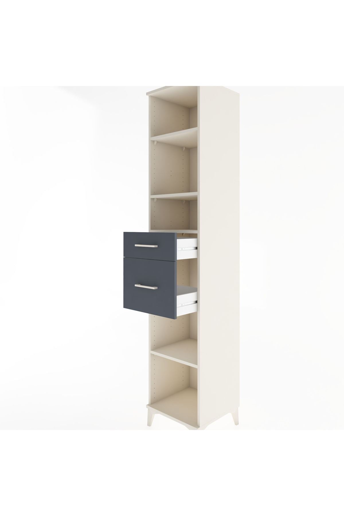 Hyperion Dolap 4 Raflı 2 Çekmeceli 44x44x221 - S61M242V2B