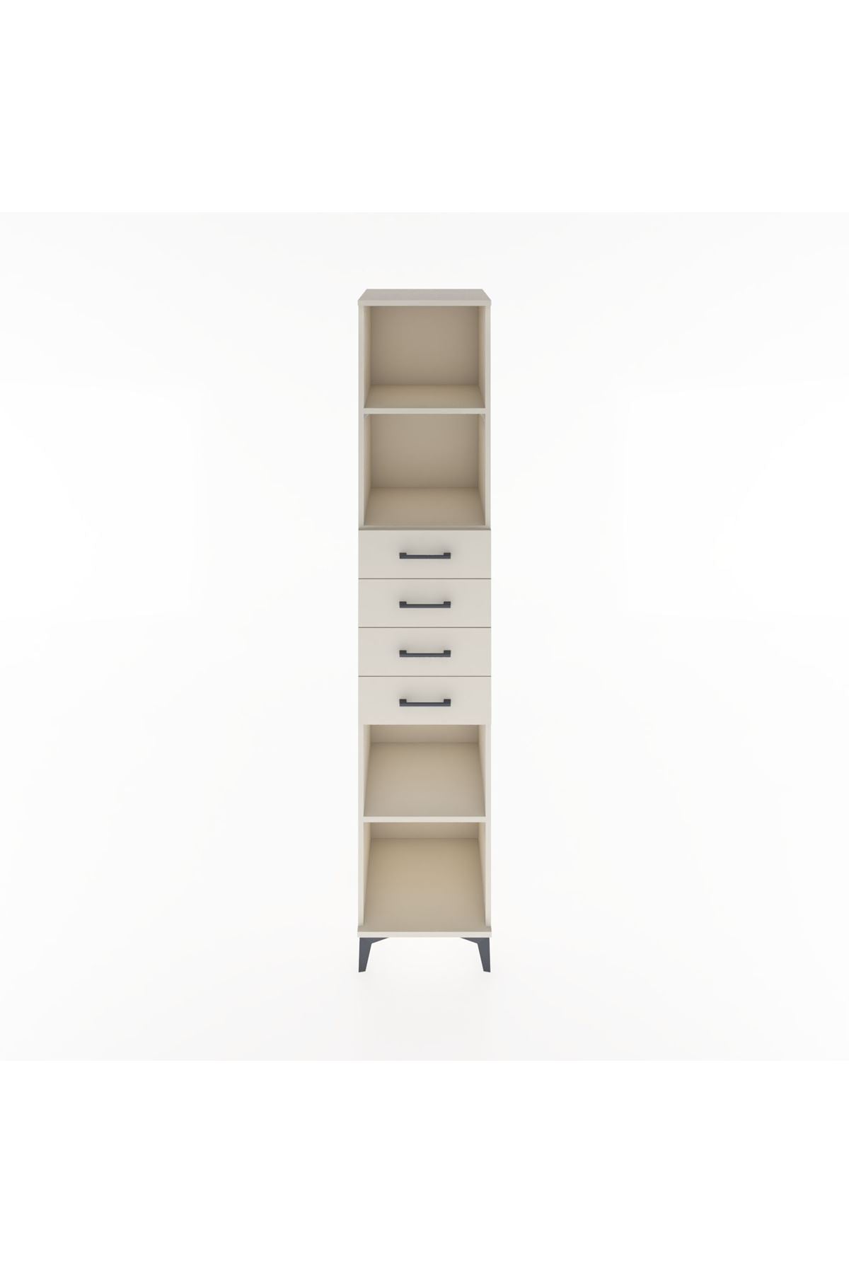 Hyperion Dolap 3 Raflı 4 Çekmeceli 44x44x221 - S61M244V1B