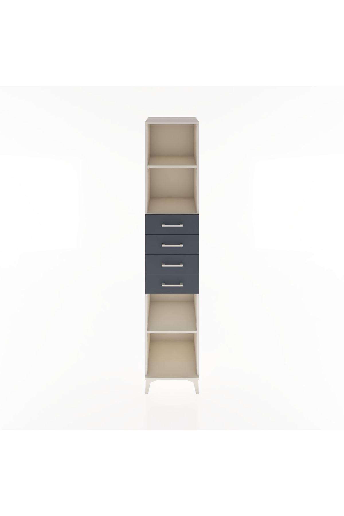 Hyperion Dolap 3 Raflı 4 Çekmeceli 44x44x221 - S61M244V2B