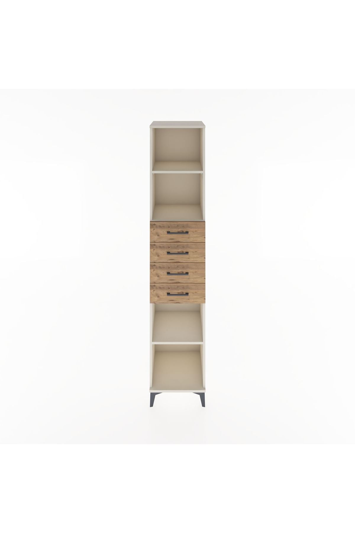 Hyperion Dolap 3 Raflı 4 Çekmeceli 44x44x221 - S61M244V3B